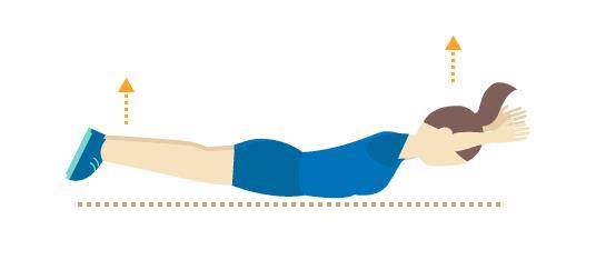 حرکت تمرینی سوپرمن برای درمان گودی کمر