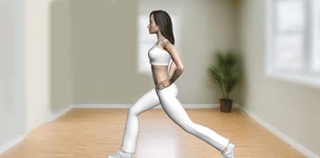 انجام حرکت لانژ