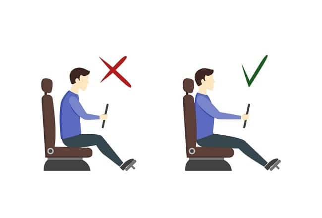 وضعیت بدنی صحیح در هنگام رانندگی